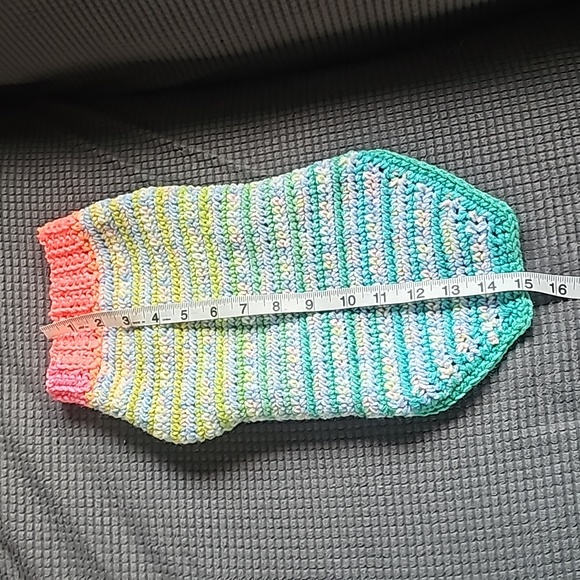 HANDMADE Homemade Small Dog Coat  orange green blue yellow pink Acrylic - Picture 3 of 11